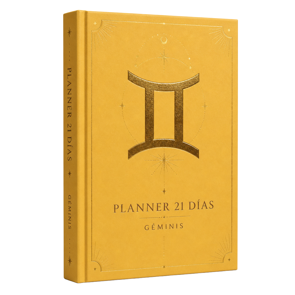 Portada del Planner de Transformación de 21 Días para Géminis